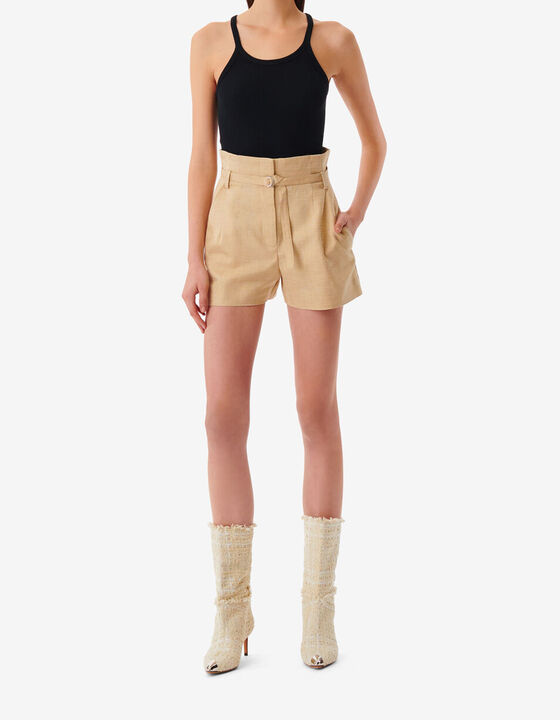 BELTED HIGH-RISE SHORTS