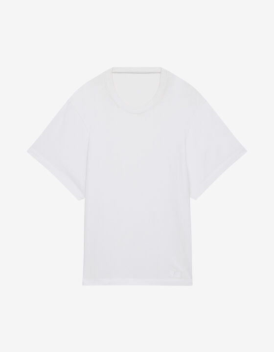 T-SHIRT COL ROND DOS OUVERT