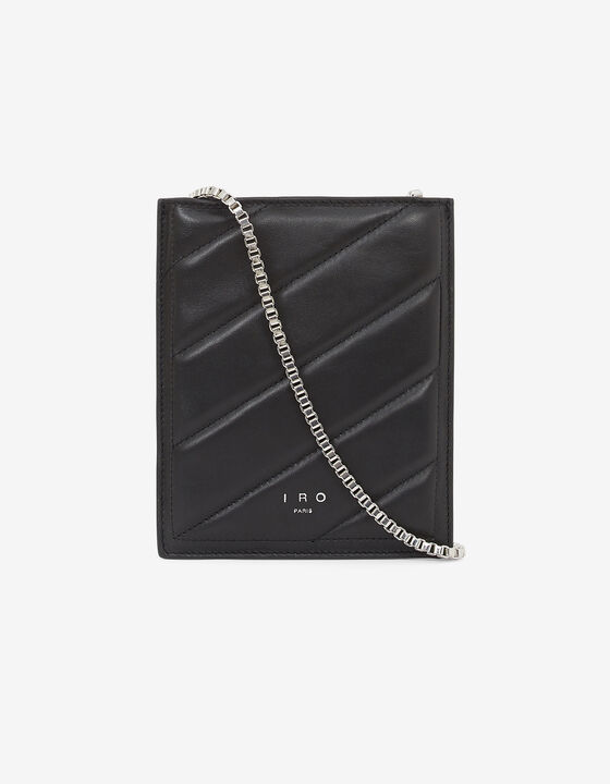 SHARPHONE LEATHER POUCH WITH CHAIN