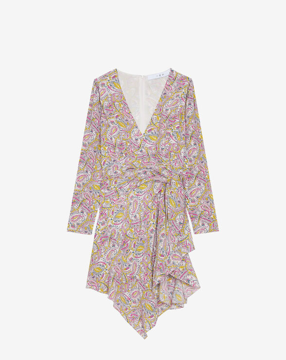ROBE IMPRIMÉE COL V TARO
