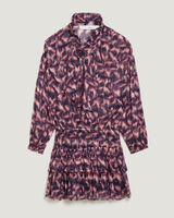 TYGA PRINTED RUFFLE MINI DRESS image number null
