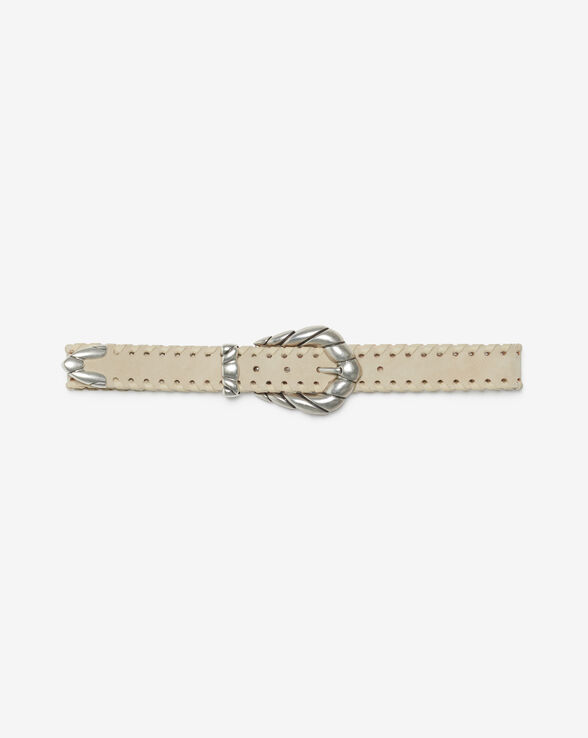 EMBELLA SUEDE BRAID LEATHER BELT