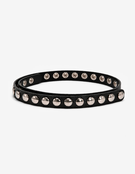 LEATHER BELT WITH SNAPS