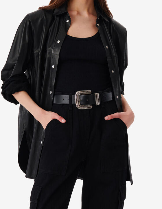 OVERSIZED LEATHER SHIRT