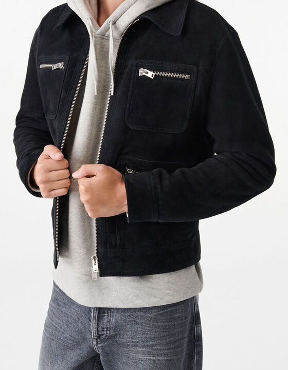 VESTE EN CUIR SU&Eacute;D&Eacute;