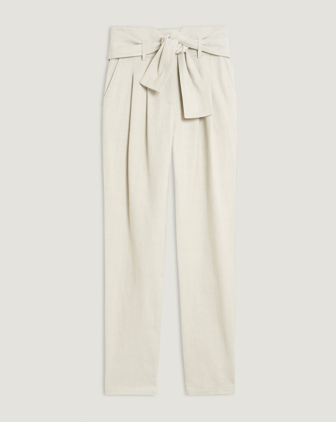MADEON CROPPED PAPERBAG TROUSERS image number null