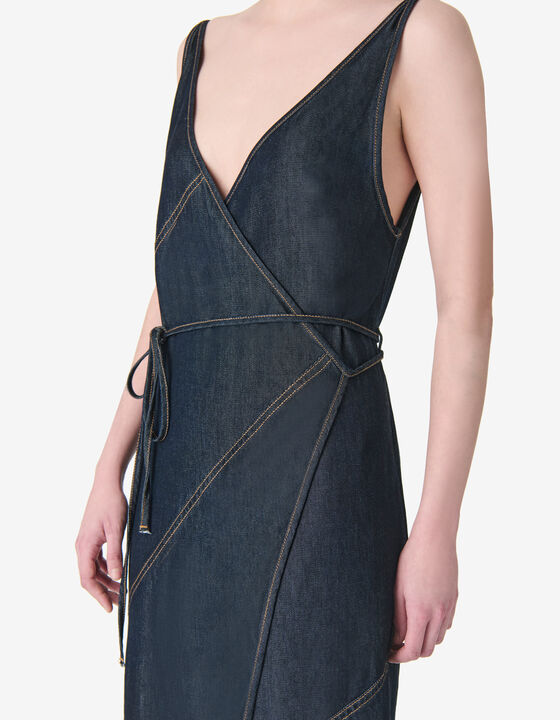 DENIM WRAP DRESS