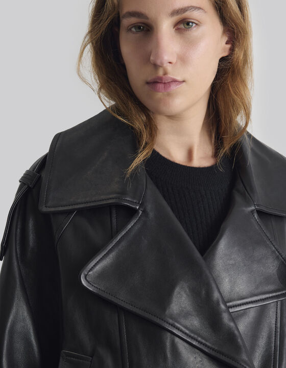 VESTE TRENCH EN CUIR