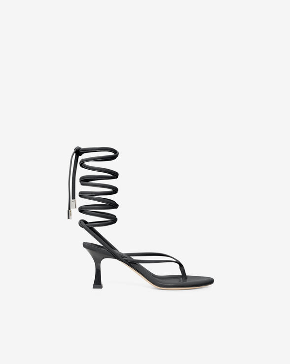 SANDALES À TALONS EN CUIR HERA