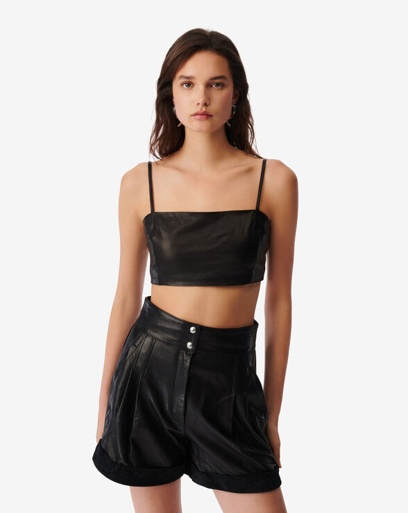BRASSIÈRE EN CUIR À BRETELLES DAVINA