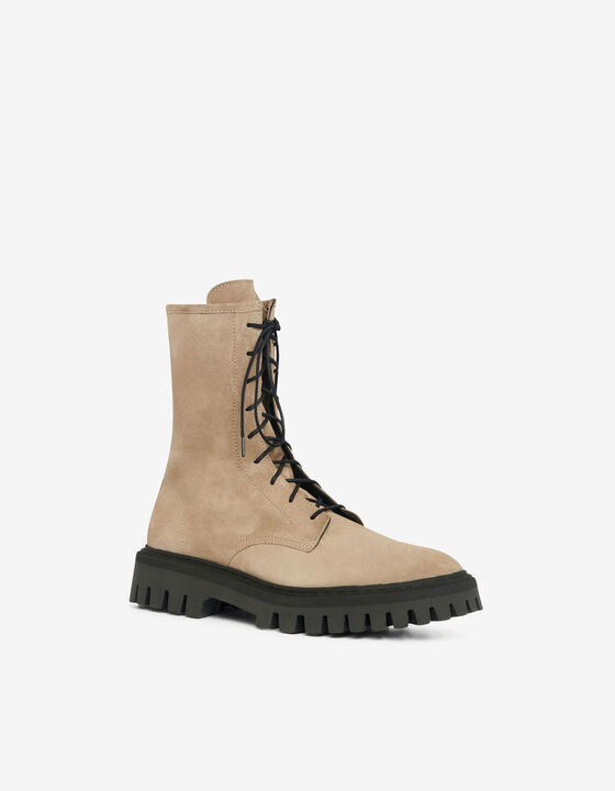 KOSMIC LACE-UP LEATHER BOOTS