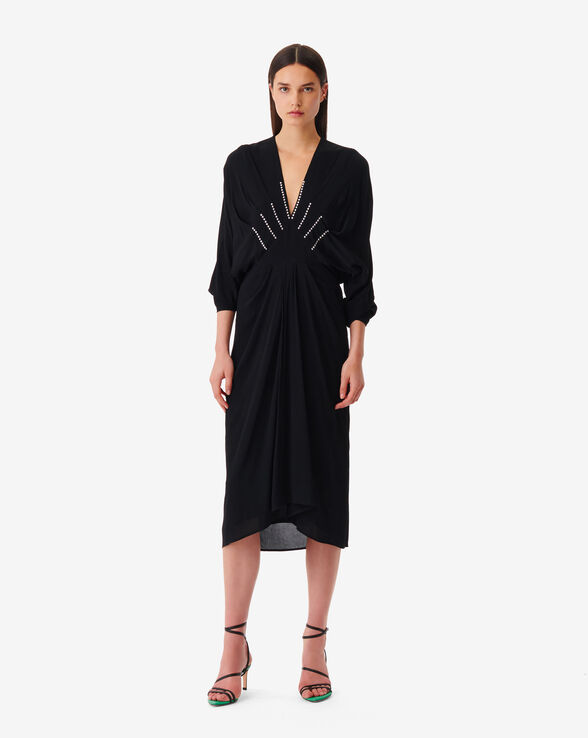 ROBE LONGUE COL V ELEONORA
