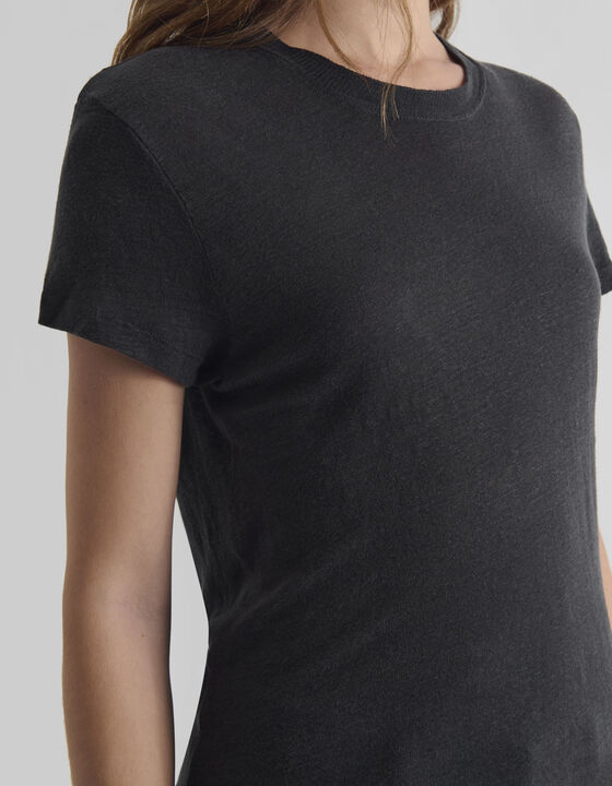 T-SHIRT EN LIN COL ROND