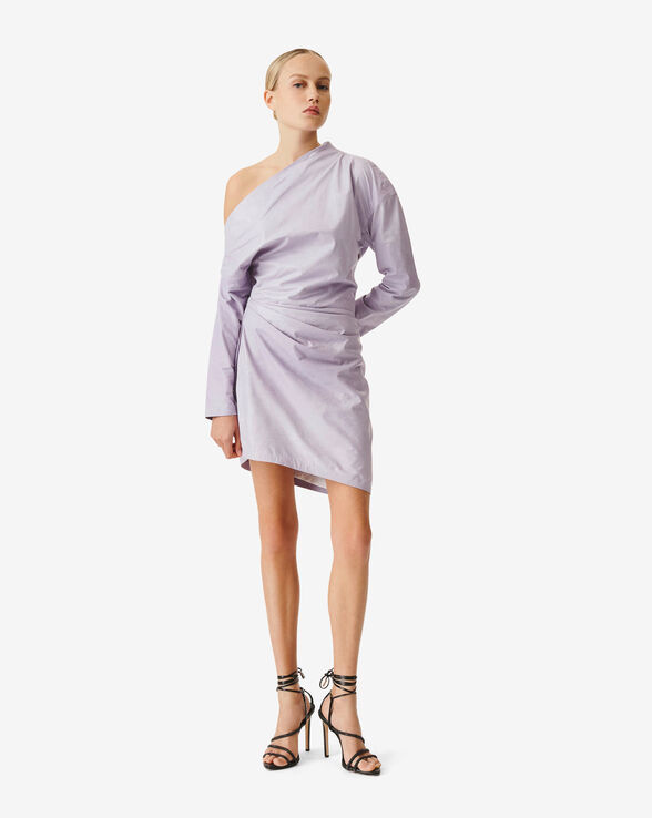 ROBE ASYMÉTRIQUE EN CUIR CALLA