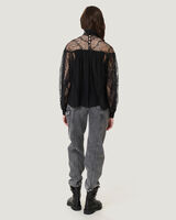 DIGWED OPEN LACE HIGH NECK TOP image number null