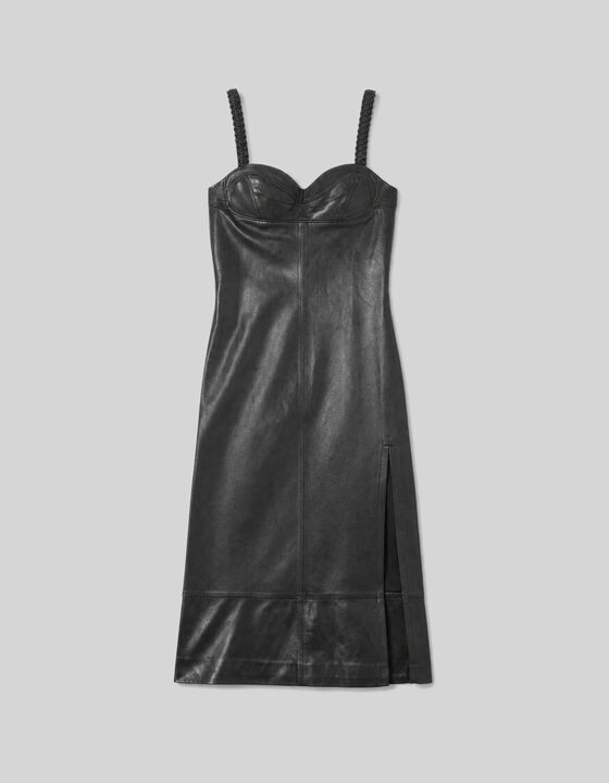 MIDI LEATHER DRESS