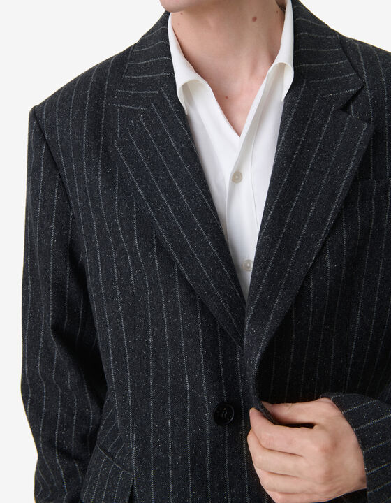 VESTE DE COSTUME OVERSIZE &Agrave; RAYURES