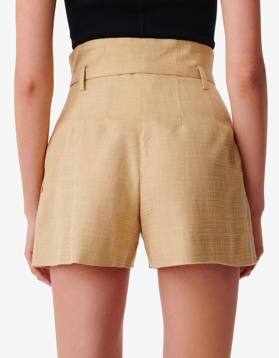 BELTED HIGH-RISE SHORTS