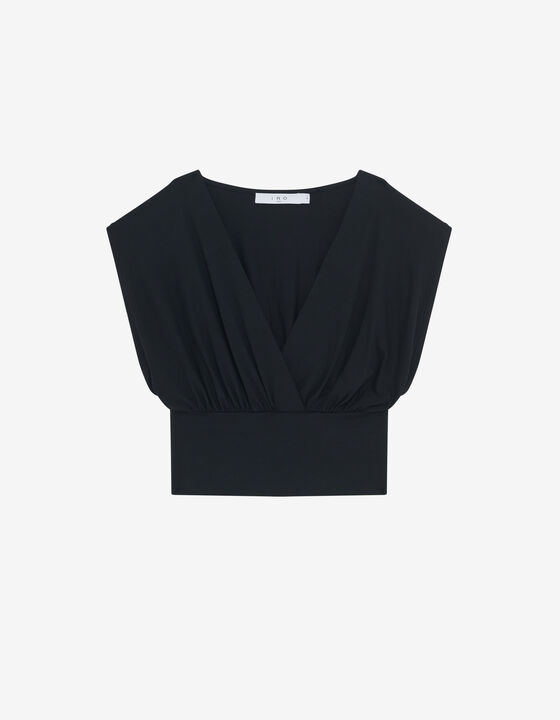 TOP SANS MANCHE EN JERSEY COL V BETTY