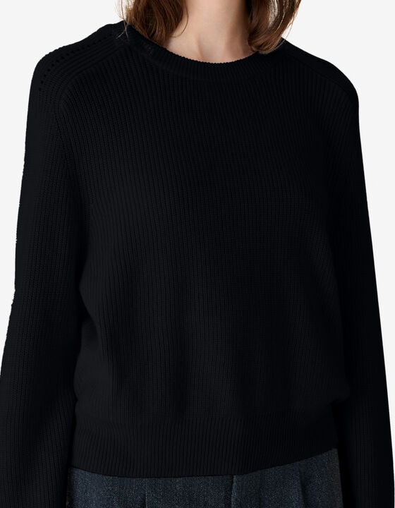 RIBBED SWEATER WITH ROUND NECK
