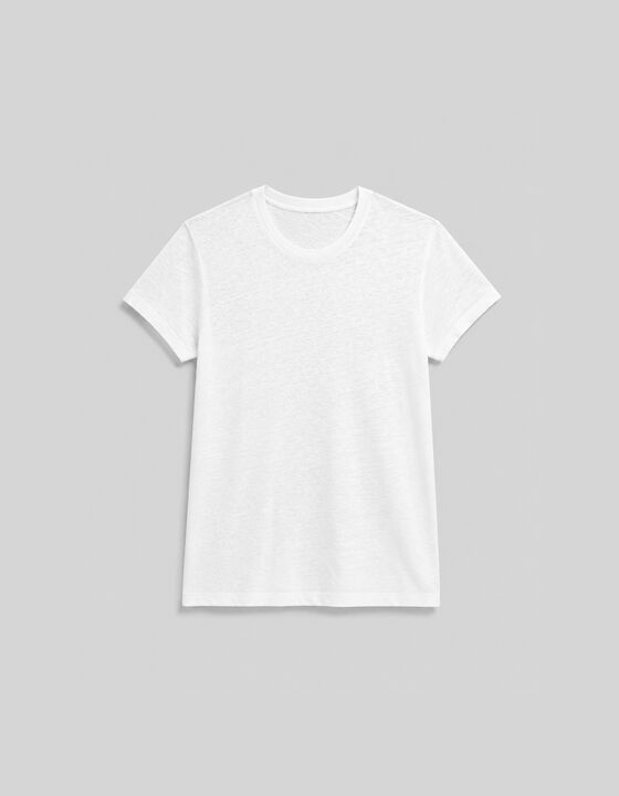 ROUND-NECK LINEN T-SHIRT