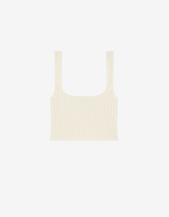 RIBBED SQUARE NECK TOP