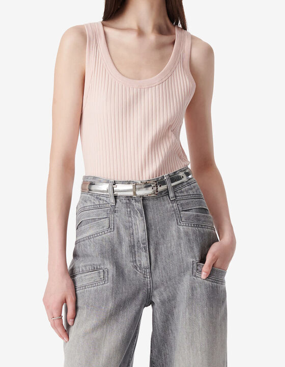 CROPPED RIBBED TANK TOP