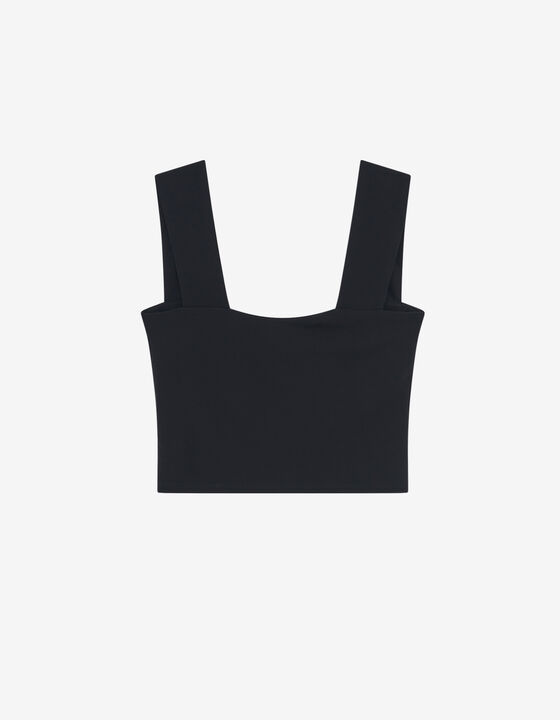 SQUARE NECK JERSEY CROP TOP