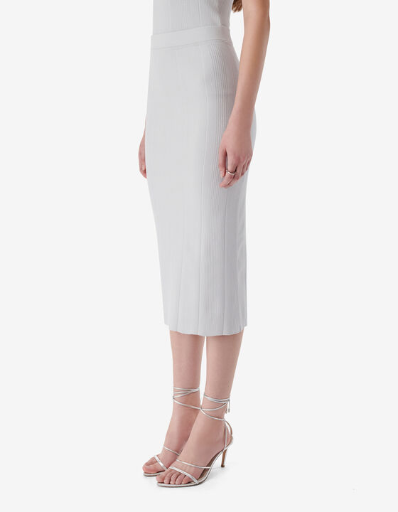 RIBBED JERSEY MIDI SKIRT