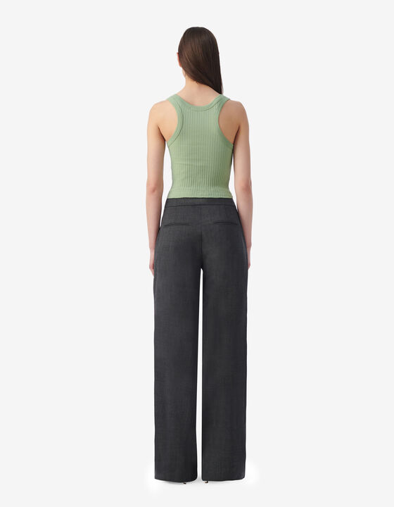 CROPPED RIBBED TANK TOP