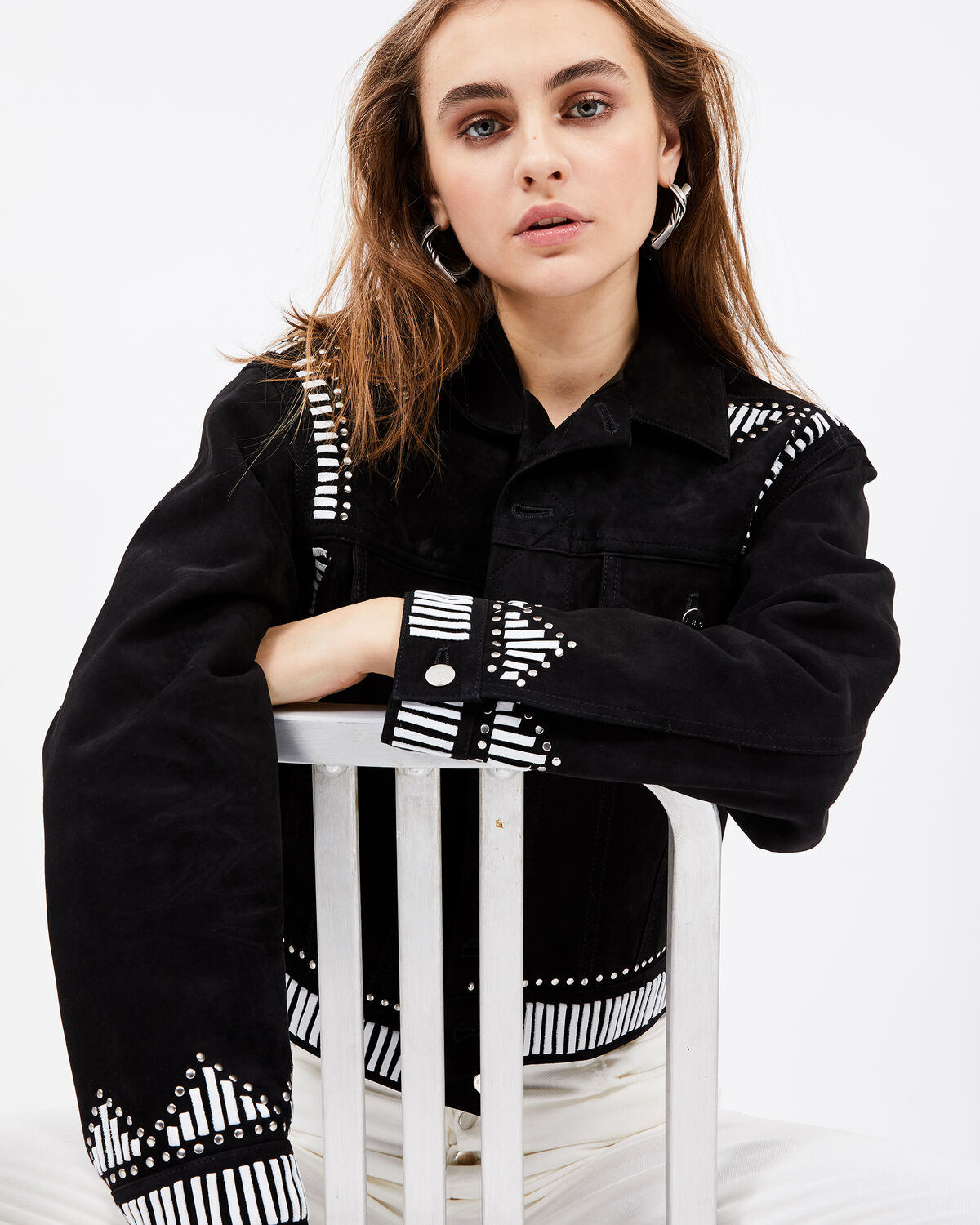 August Jacket Black And White by IRO Paris