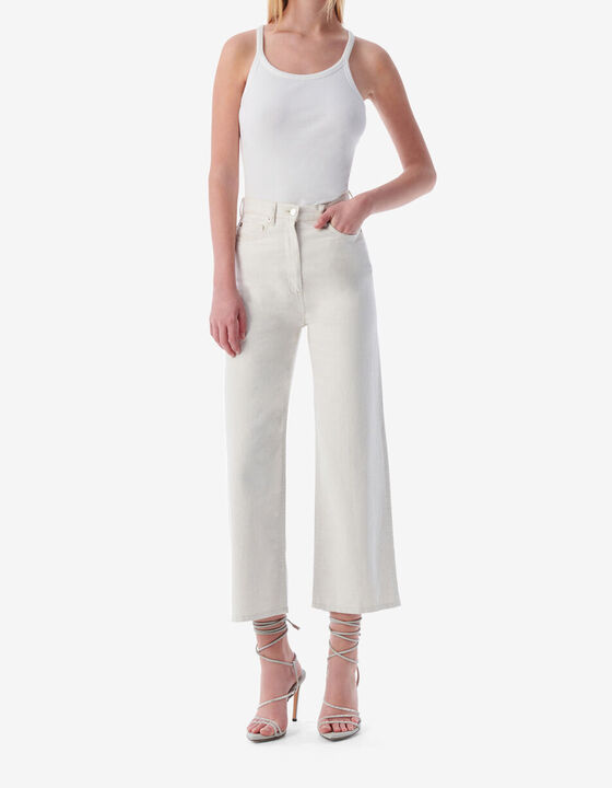 HIGH-WAISTED CROPPED JEANS