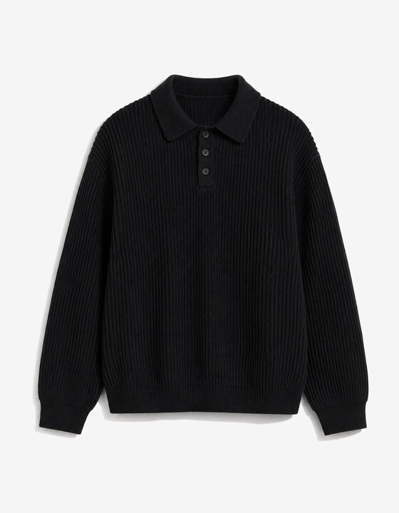 RIBBED KNIT POLO