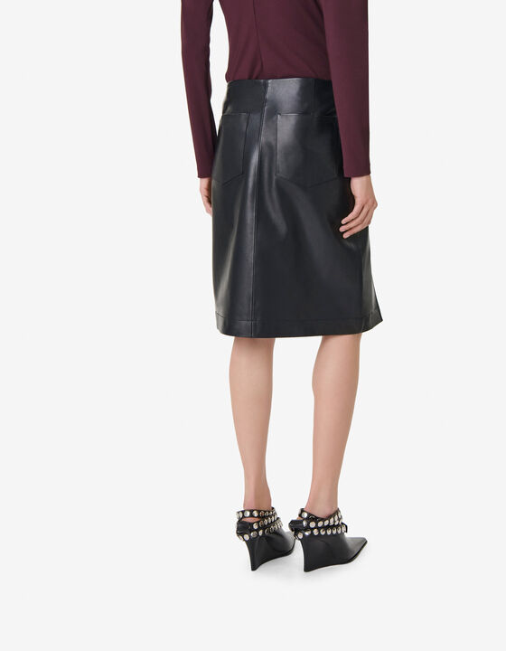 LEATHER PANEL SKIRT