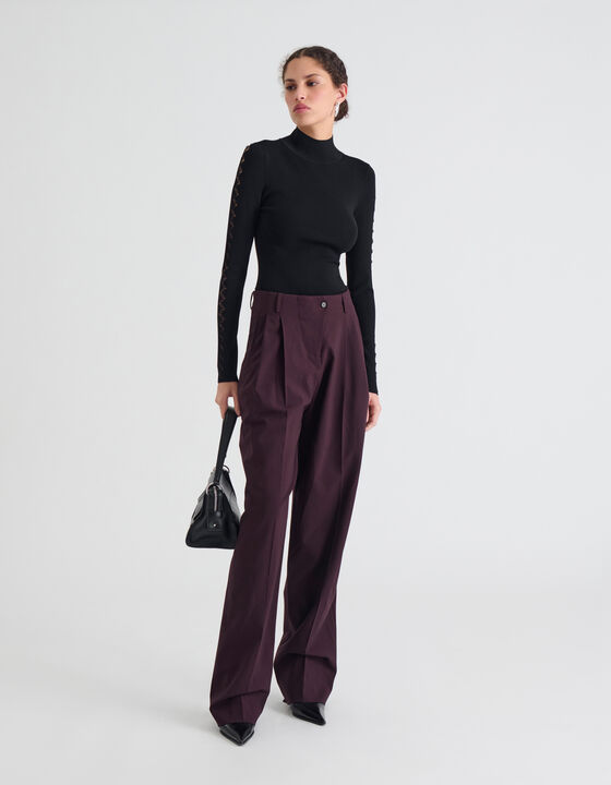 HIGH-RISE WIDE-LEG TROUSERS