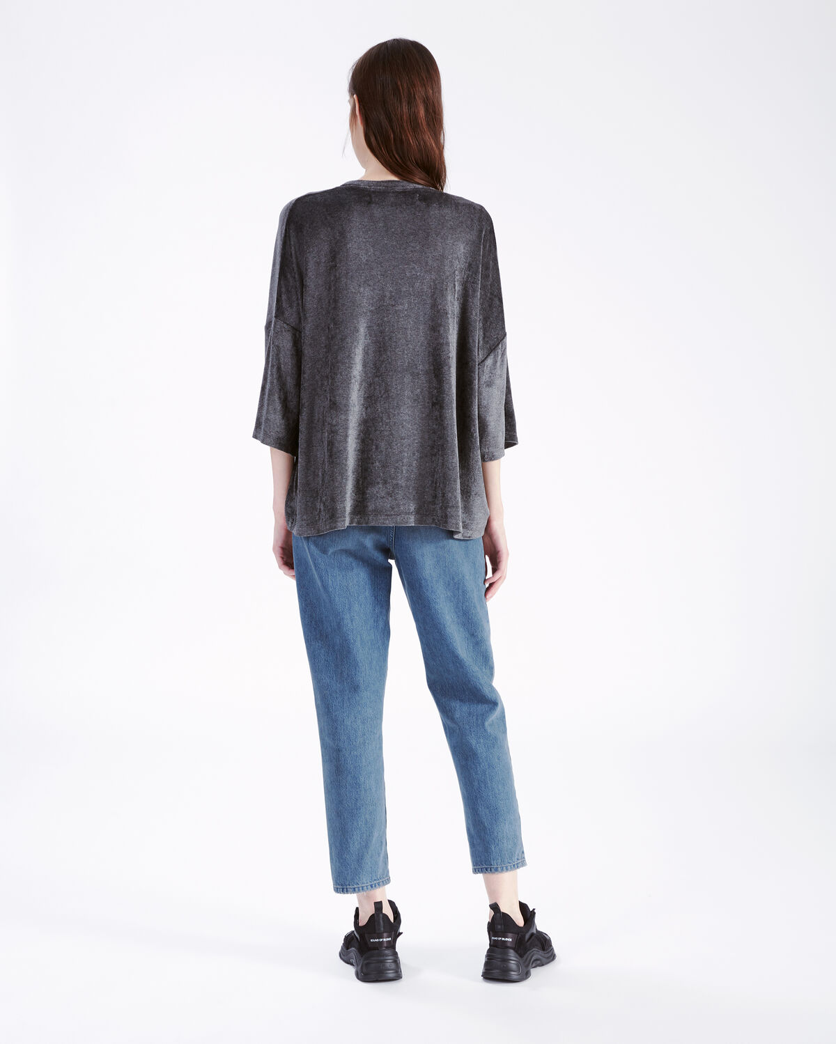 White t shirt under sweater