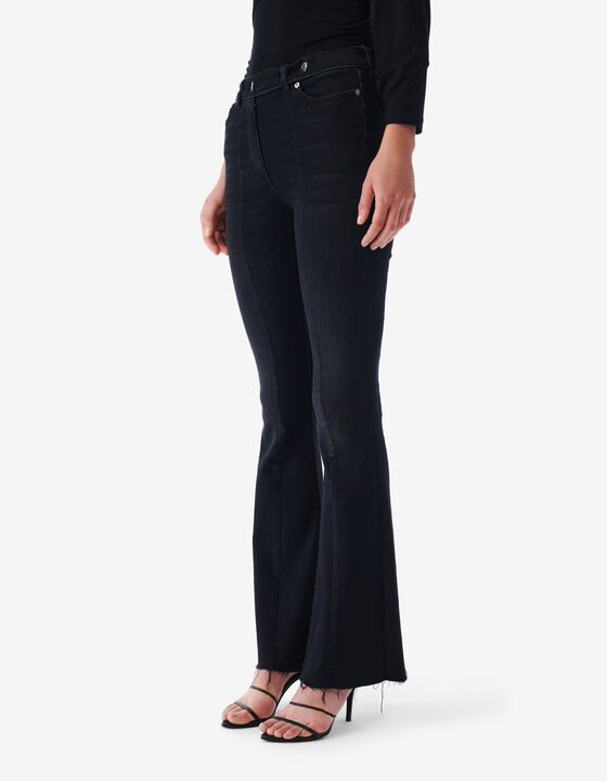 FLARED HIGH-RISE JEANS