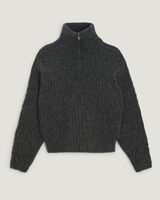 ILANY HALF ZIP CHUNKY KNIT SWEATER  image number null