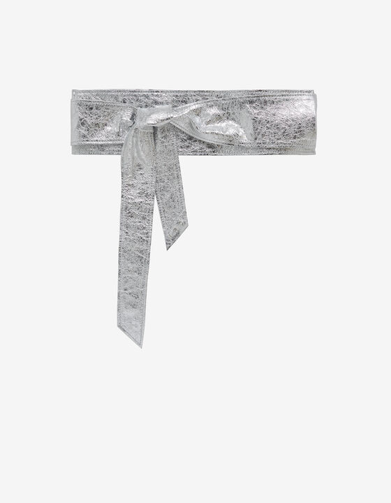 SILVER LEATHER BELT