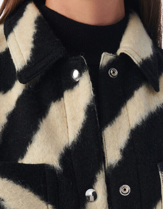 LONG ZEBRA PATTERN JACKET