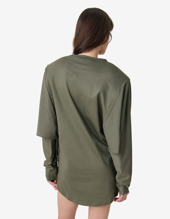 RUFFLE T-SHIRT DRESS