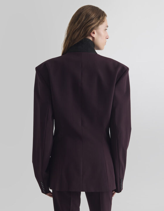 FIT JACKET WITH AN OFFICER'S COLLAR