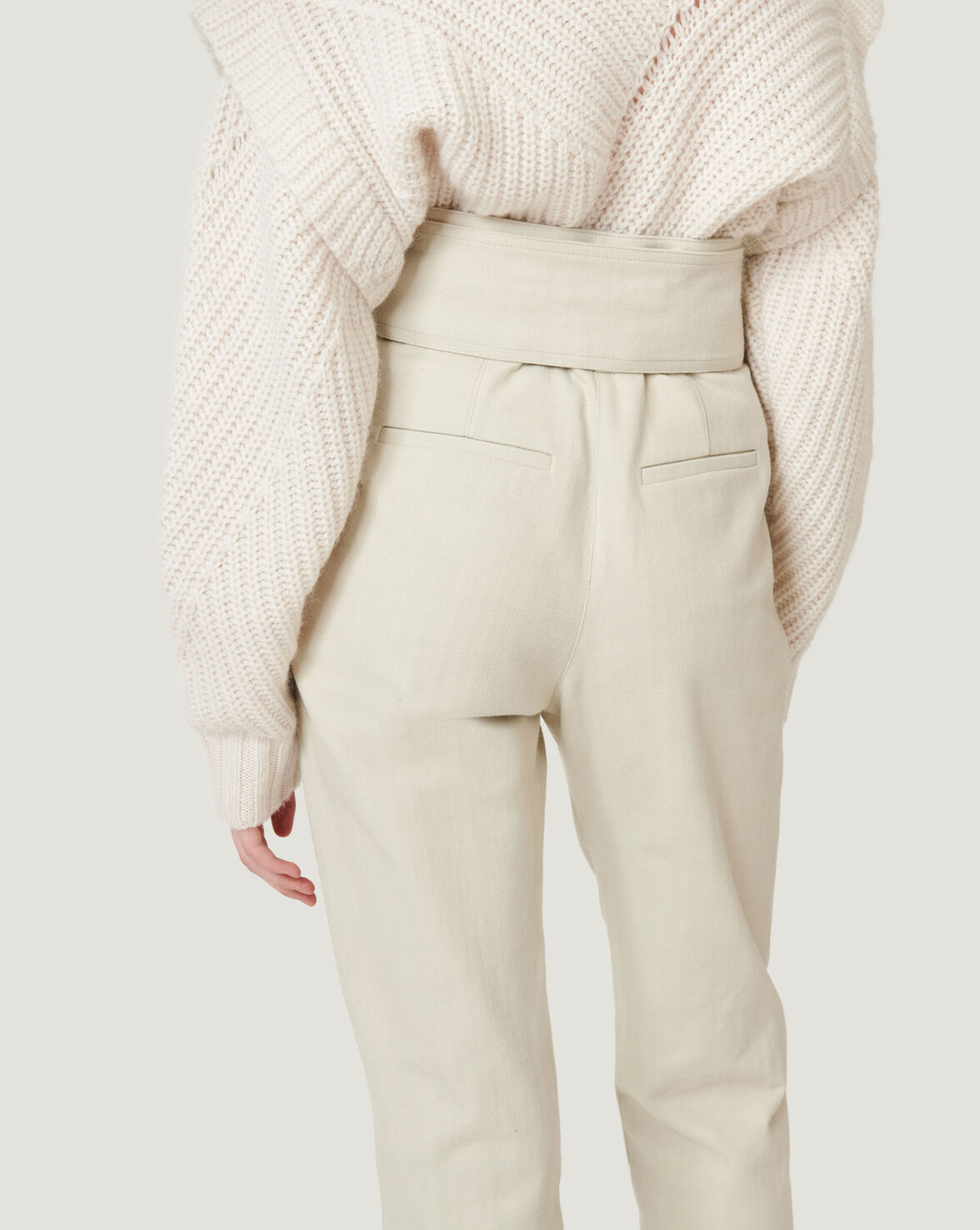 MADEON CROPPED PAPERBAG TROUSERS image number null