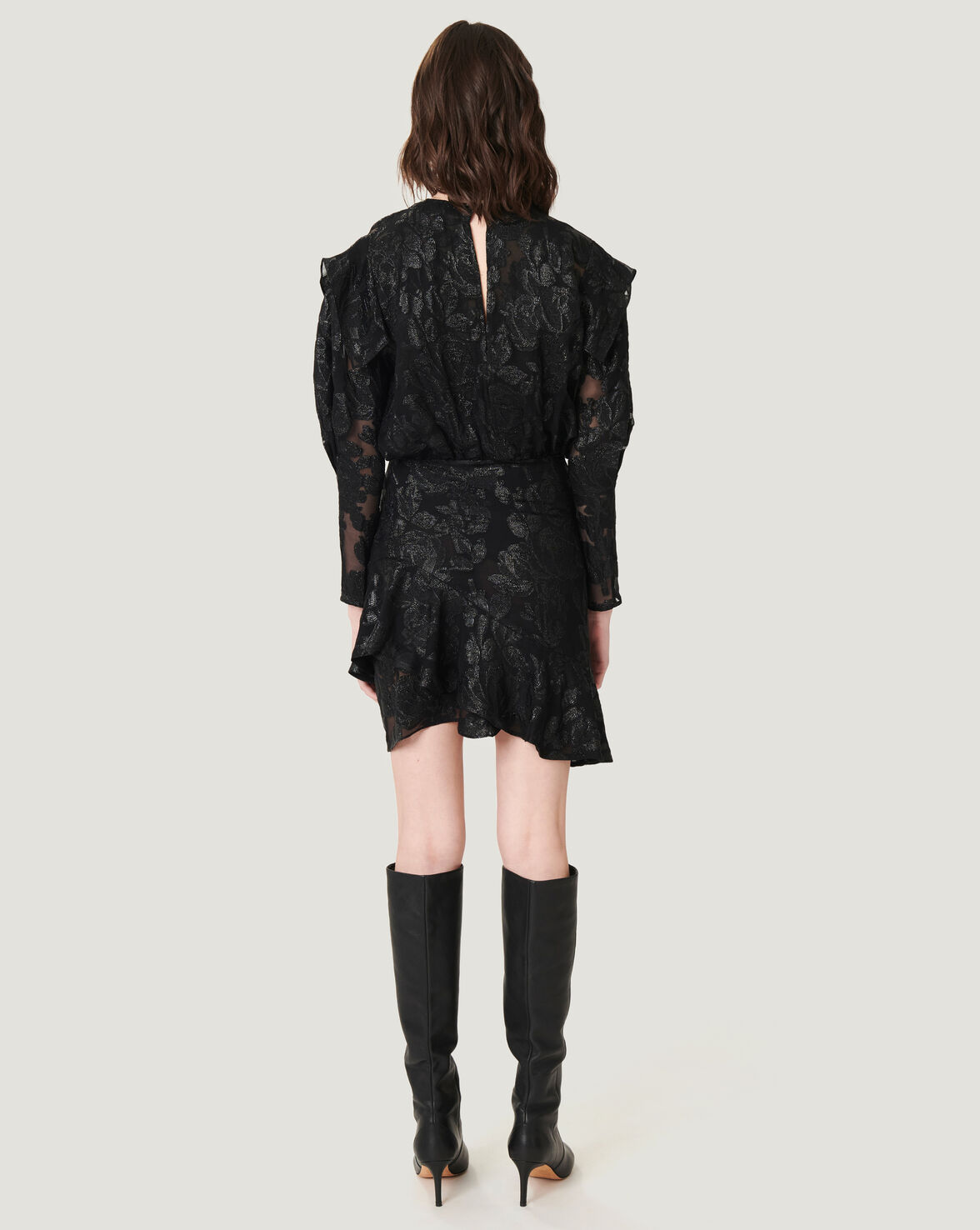MURAI METALLIC LONG SLEEVE DRESS image number null