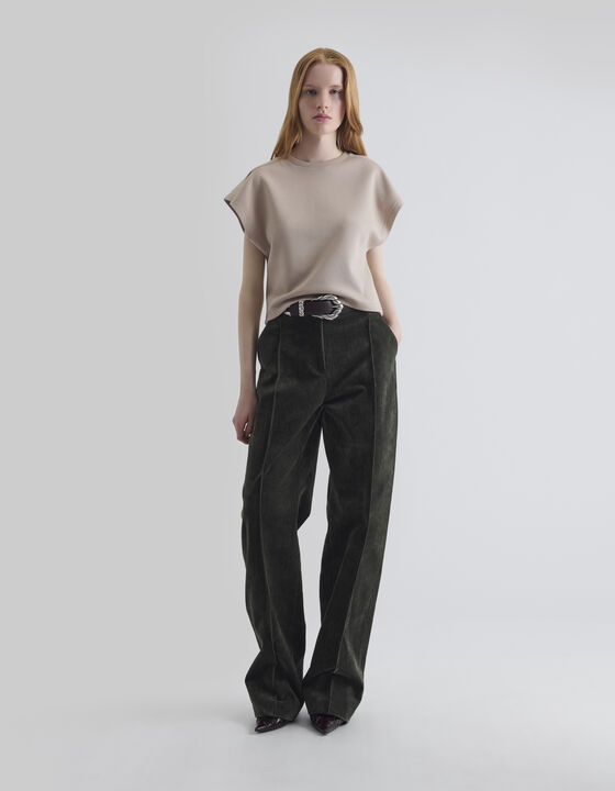 STRUCTURED-SHOULDER T-SHIRT