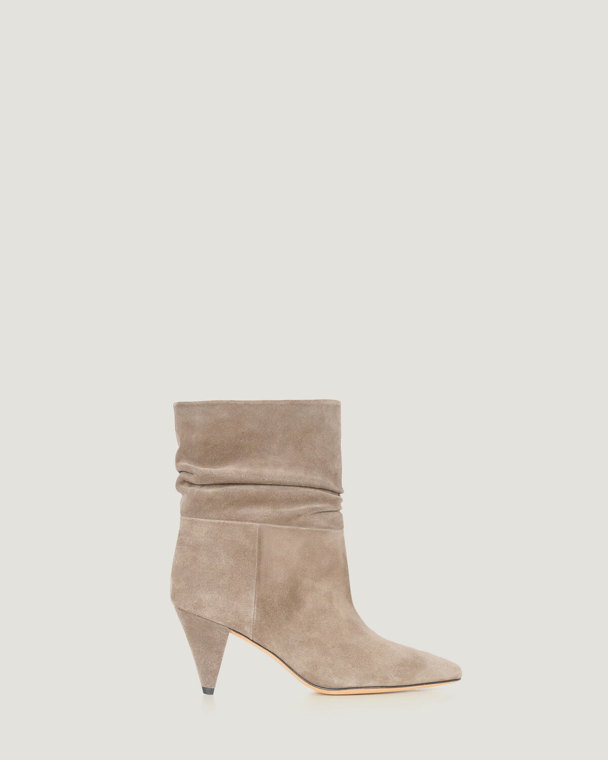 IRO - THEKE SUEDE SLOUCH ANKLE BOOTS ARMY OLIVE NIGHT