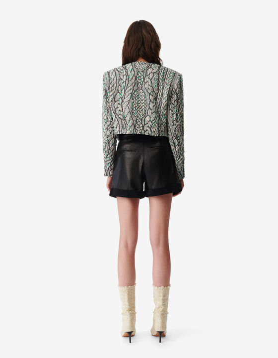 TWEED JACKET WITH SHOULDER PADS