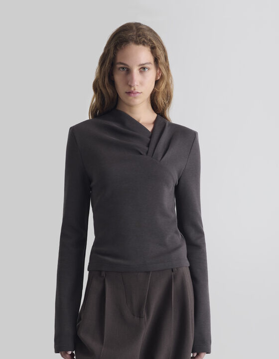 ASYMMETRIC DRAPED TOP