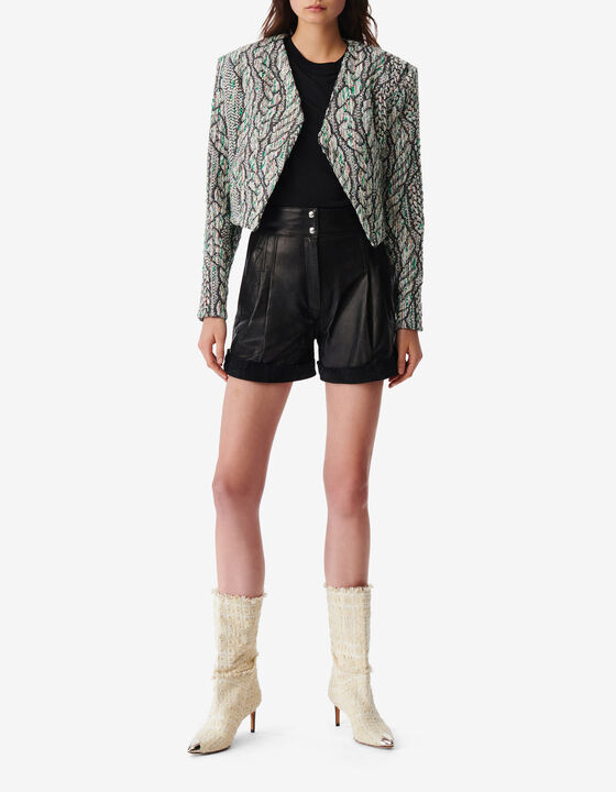 TWEED JACKET WITH SHOULDER PADS