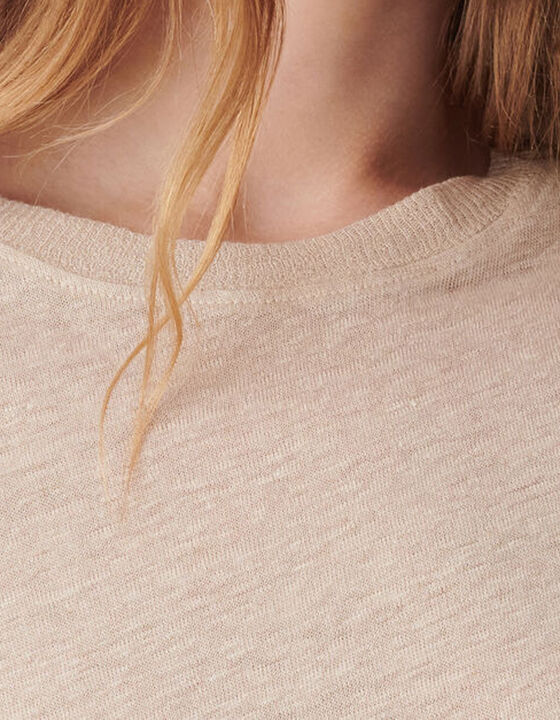 ROUND-NECK LINEN T-SHIRT
